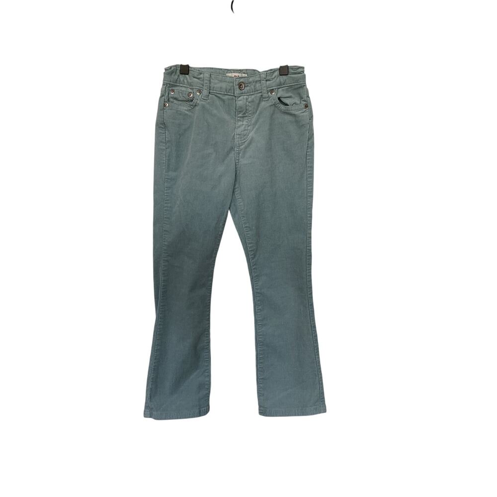 Vineyard Vines Girls Corduroy Flare Pants Preppy‎ Classic Retro Sage Blue Size 8